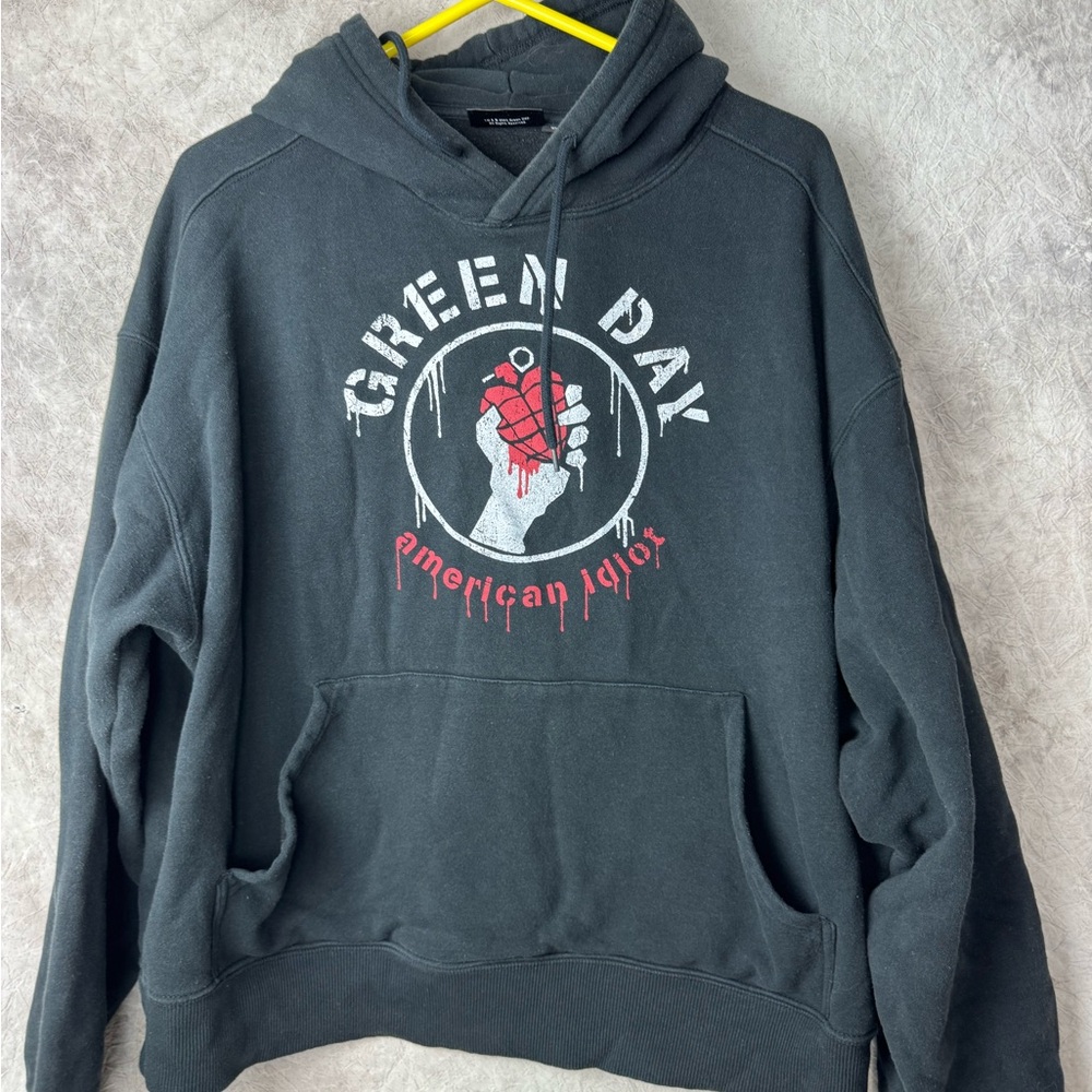 Green Day 'American Idiot' Pullover Hoodie Vintage Y2K